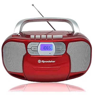 ROADSTAR Radio CD Cassette Portable Numerique PLL FM, Lecteur CD-MP3, USB, AUX-IN,, RCR-4635UMPRD, , Rouge