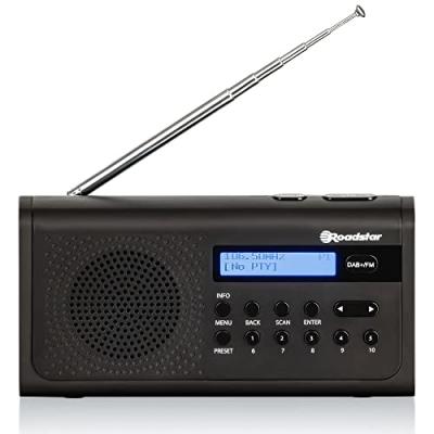 ROADSTAR Radio Num&eacute;rique Portable DAB/DAB+/FM, Aliment&eacute;e par le Secteur / la Batterie,, TRA-300D+BK, , Noir