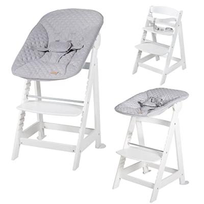 ROBA Chaise Haute &Eacute;volutive 2-En-1 Born Up  Style - Blanc - 