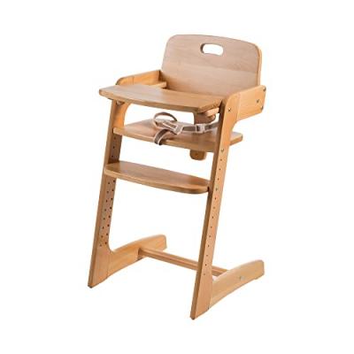 ROBA  Chaise haute &eacute;volutive ""Kid Up"" en bois massif - Naturel