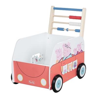 ROBA Chariot De Marche En Forme De Bus Peppa Pig Corail Et Blanc / Peppa Pig