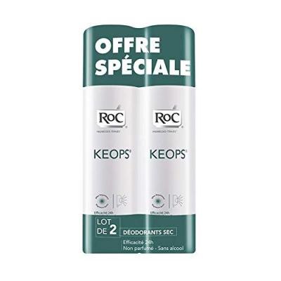 ROC  KEOPS D&eacute;odorant Spray Sec 24H - Peaux Normales, 2x150ml