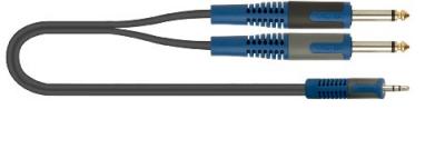 QUIKLOK RKSA140-5 - C&acirc;ble audio RokSolid minijack st&eacute;r&eacute;o - 2 x jack mono 5 m