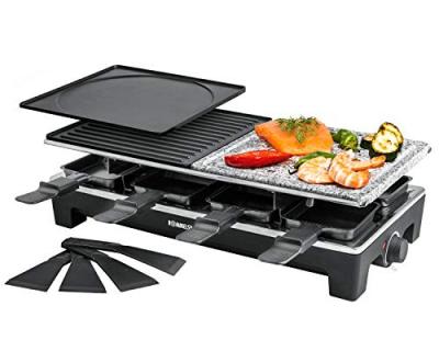 ROMMELSBACHER  rcs 1350 raclette grill en acier inoxydable noir 