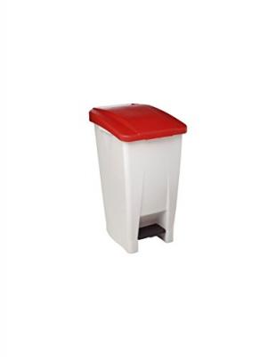 ROSSIGNOL Poubelle mobile Basic &agrave; pedale plastique blanc 60 litres -