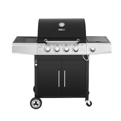 ROYAL GOURMET Barbecue Gaz &agrave; 4+1 Br&ucirc;leurs Puissance 14,5kW - Noir - 122 x 57 x 112 cm