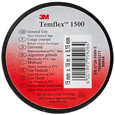  Ruban isolant &eacute;lectrique 5200 - Couleur : Noir -HQpro - Couleur : Noir
