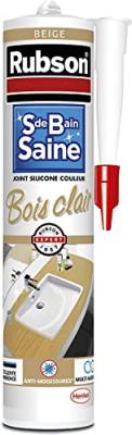 PATTEX Silicone Salle de bain saine RUBSON, bois clair, 280 ml