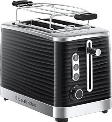 SPECTRUM BRANDS Russell Hobbs Inspire-Tostateur, 1050 W, acier inoxydable, noir