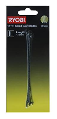 RYOBI  5 lames &agrave; chantourner 15 TPI 133 mm pour RSW1240G