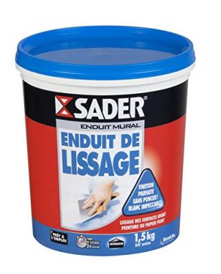SADER Enduit Mural De Lissage Lisse D&eacute;co P&acirc;te  - Le Pot De 1,5kg