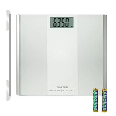 SALTER Balance de salle de bains num&eacute;rique Ultimate Accuracy, pesage &eacute;lectronique pour la maison, mesure au 50g, gestion pr&eacute;cise du poids, lecteur facile &agrave; lire, kilo de livre en