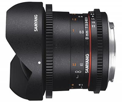 SAMYANG  V-DSLR Objectif 8 mm/T 3,8 Fish-Eye CS UMC Ii pour Sony A Noir