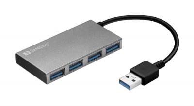 SANDBERG  133-88 Hub 4xusb 3.0 Units Argent&eacute;