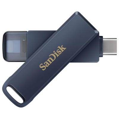 SANDISK  Phone Drive - Cl&eacute; USB - 64 Go - USB-C / Lightning - bleu ciel m&eacute;tallis&eacute;