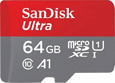 SANDISK Microsdxc ultra 64gb (a1/uhs-i/cl.10/140mb/s) + adapter