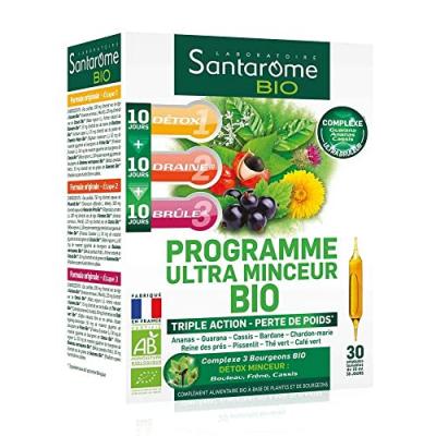 SANTAROME  Programme Ultra Minceur Bio 30 Ampoules De 10ml