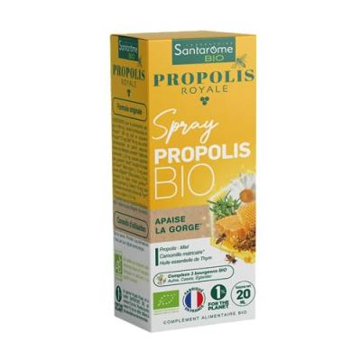 SANTAROME  Spray Propolis Bio - Apaise la Gorge - 20 ml - Spray 20 ml