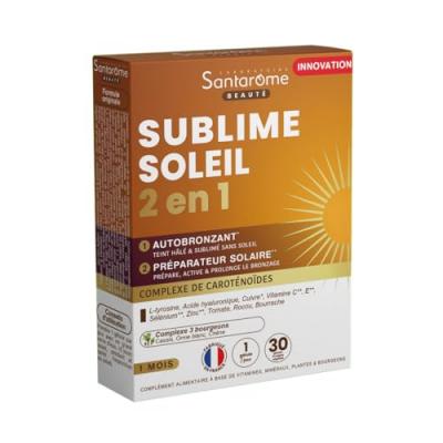 SANTAROME  Sublime Soleil 2 en 1 - 30 G&eacute;lules - Bo&icirc;te 30 comprim&eacute;s