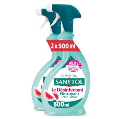 SANYTOL  Pistolet D&eacute;sinfectant Multi-Usages Pamplemousse Lot de 2