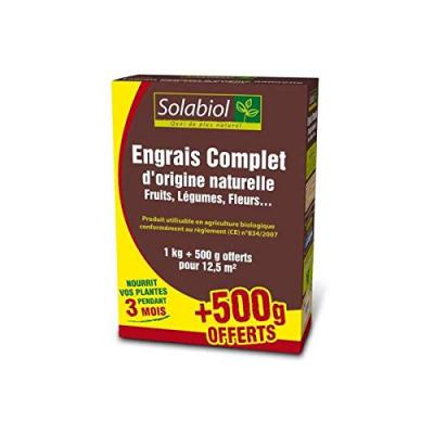 SOLABIOL  - Engrais complet, Etui de 1kg + 500g offerts
