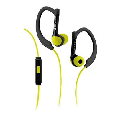 SBS  Runway Sport Casque de sport Jack 3,5 mm Noir/Jaune