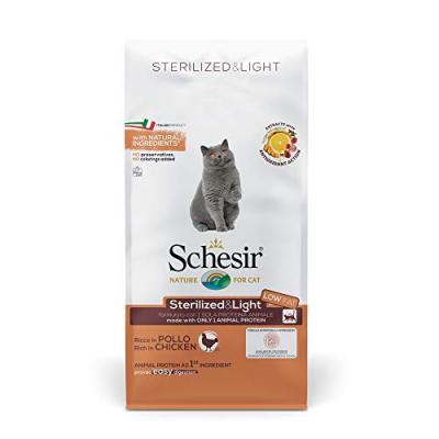 SCHESIR  - Croquettes Sterilized & Light Au Poulet Pour Chat - 10kg