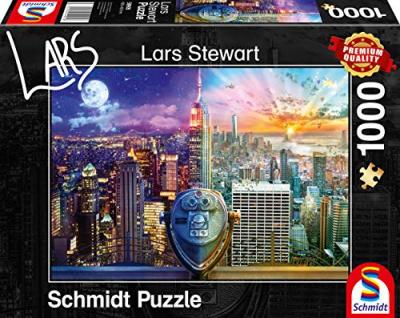  Puzzle Lars Stewart - New York - Night and Day Schmidt Spiele