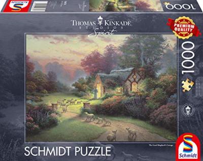  Puzzle Thomas Kinkade, Esprit, Chalet du Bon Pasteur Schmidt Spiele