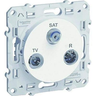 SCHNEIDER ELECTRIC  S520461 PRISE ODACE TV/SAT/FM BLANC