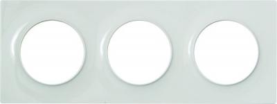 SCHNEIDER ELECTRIC  Plaque de finition 3 postes Odace Styl blanc