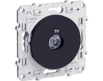 SCHNEIDER ELECTRIC Prise T&eacute;l&eacute;vision - Anthracite - Fixation Par Vis - Schneider Odace
