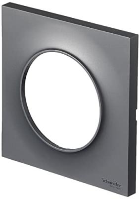 SCHNEIDER ELECTRIC  Plaque de finition 1 poste Odace Styl anthracite