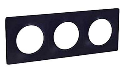 SCHNEIDER ELECTRIC  Plaque de finition 3 postes Odace Styl anthracite