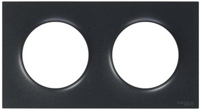 SCHNEIDER ELECTRIC  S54C704 Odace Styl Plaque anthracite 2 postes