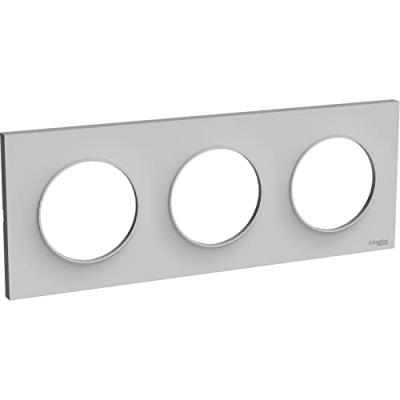 SCHNEIDER ELECTRIC Plaque Odace Styl - Sable - Triple horizontale / verticale 71mm