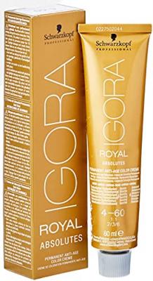 SCHWARZKOPF  Coloration Igora Royal Absolutes - Teinte 4-60