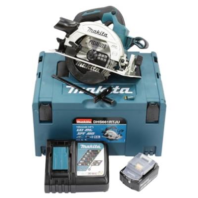 MAKITA  DHS661RTJU Scie circulaire &Oslash; 165 mm + 2 batteries 18V 5Ah Li-ion + coffret Makpac