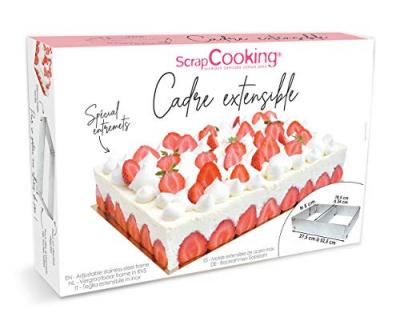 SCRAPCOOKING Cadre &agrave; p&acirc;tisserie extensible - rectangle - 
