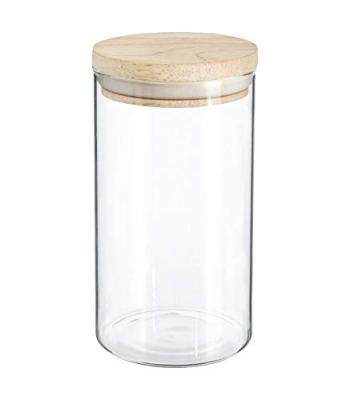 PARIS PRIX Bocal En Verre Couvercle En Bois 1l  - Le Bocal En Verre
