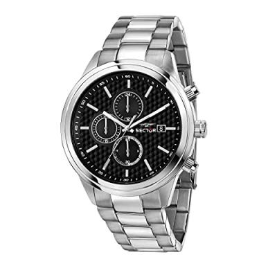SECTOR Montre Homme  Montres 670 R3273740002 - Bracelet Acier Argent