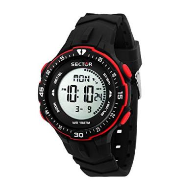 SECTOR Montre Homme  Montres EX-26 R3251280001 - Bracelet Silicone Noir