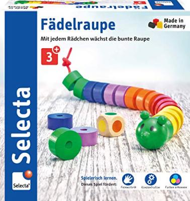 SELECTA SPIELZEUG  jeu de la&ccedil;age Caterpillar junior bois 20 pi&egrave;ces
