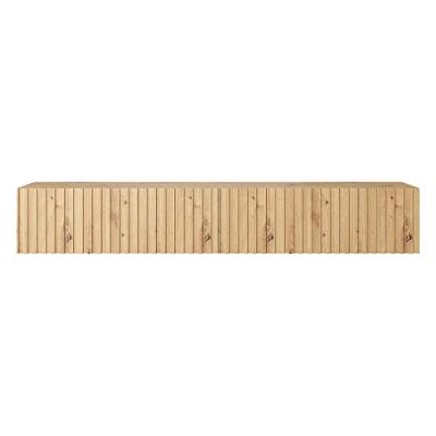 SELSEY Meuble TV - TELIRE - Meuble TV 175 cm en ch&ecirc;ne artisan avec fa&ccedil;ade frais&eacute;e