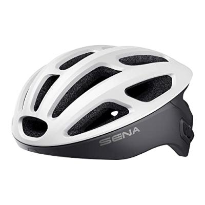 SENA Casque v&eacute;lo  R1 intercom Bluetooth&reg; int&eacute;gr&eacute;e blanc mat- L