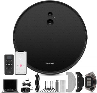 SENCOR Aspirateur Robot Laveur -  - SRV 6450BK - 3000 Pa - 140 min - 60 dB - Noir 