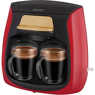 SENCOR  Machine &agrave; Caf&eacute;, 0.3 L Capacit&eacute;, 500W, Rouge