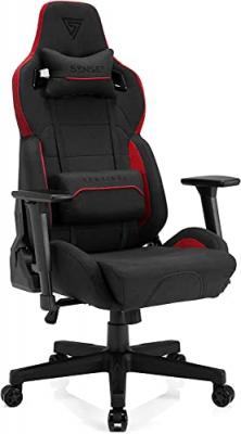 SENSE7 Si&egrave;ge gamer  sentinel fabric noir + rouge