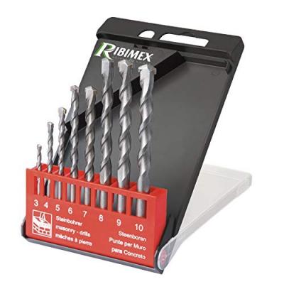 RIBITECH Forets b&eacute;ton en acier carbone avec t&ecirc;te en carbure de tungst&egrave;ne