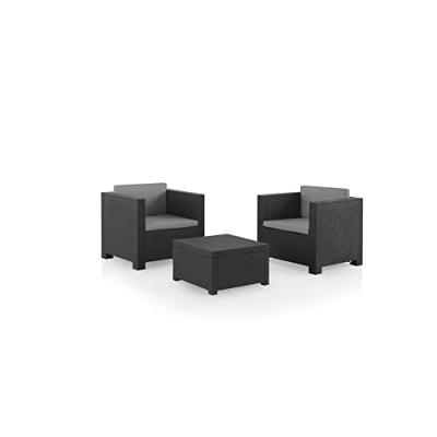 CONCEPT USINE Shaf Diva Salon de Jardin, Anthracite, 80x60x73 cm
